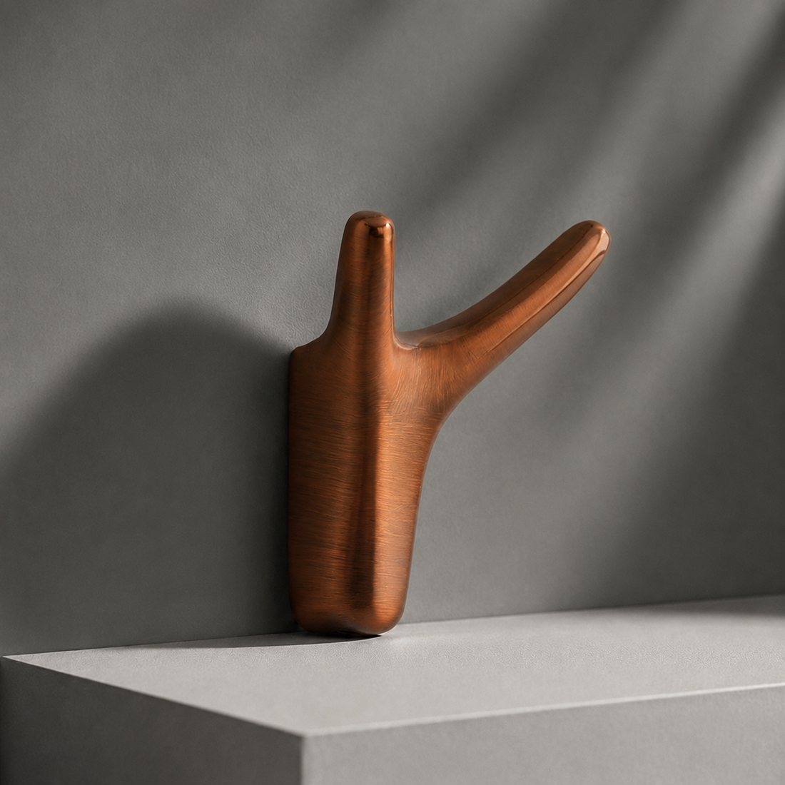 Maximus Sculptural Wall Hook - Coffee Bronze