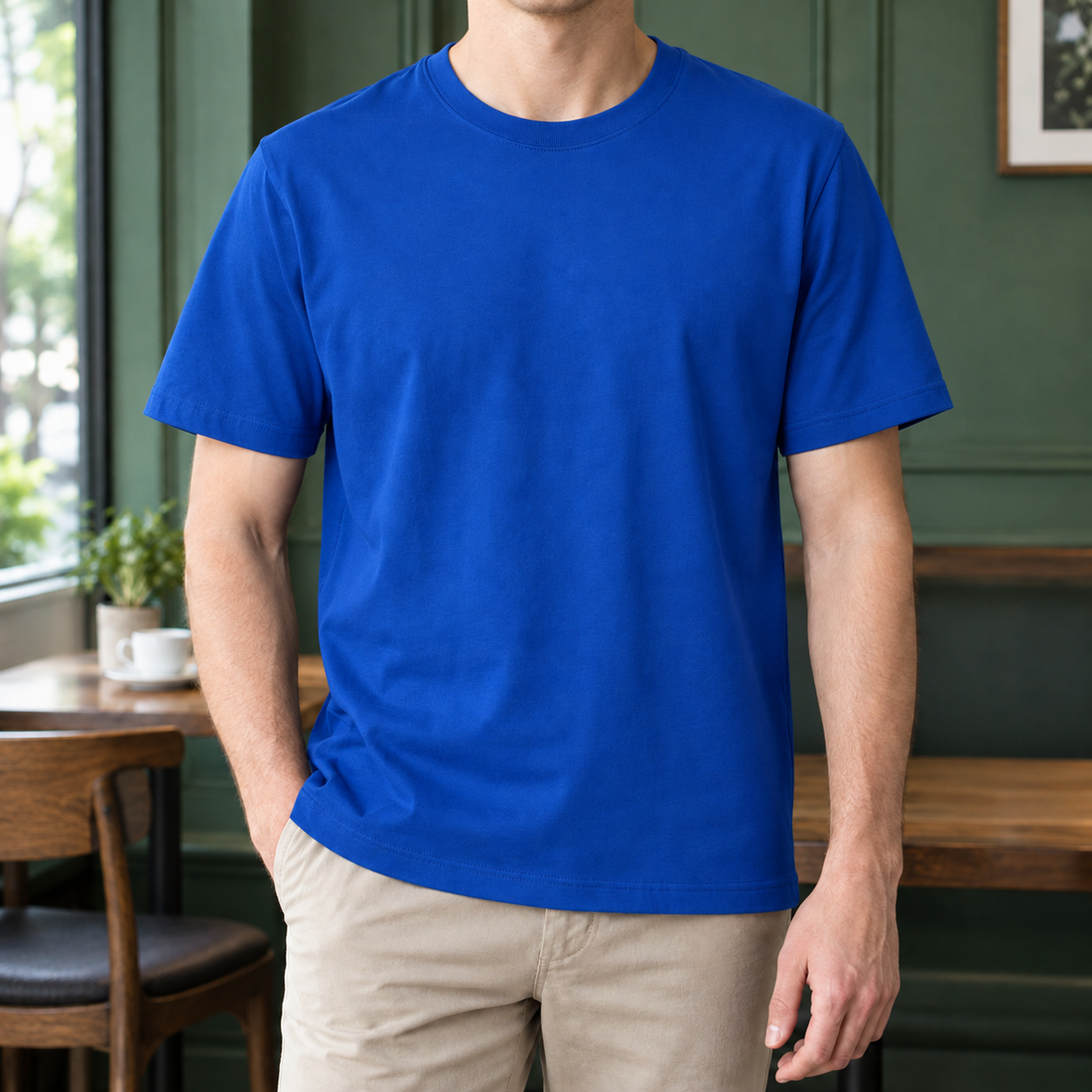 Fintan Crewneck T-Shirt - Royal Blue
