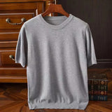 Arezzo Knit Tee - Medium Gray