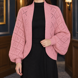 Ancelin-Faye Openwork Cardigan - Pink