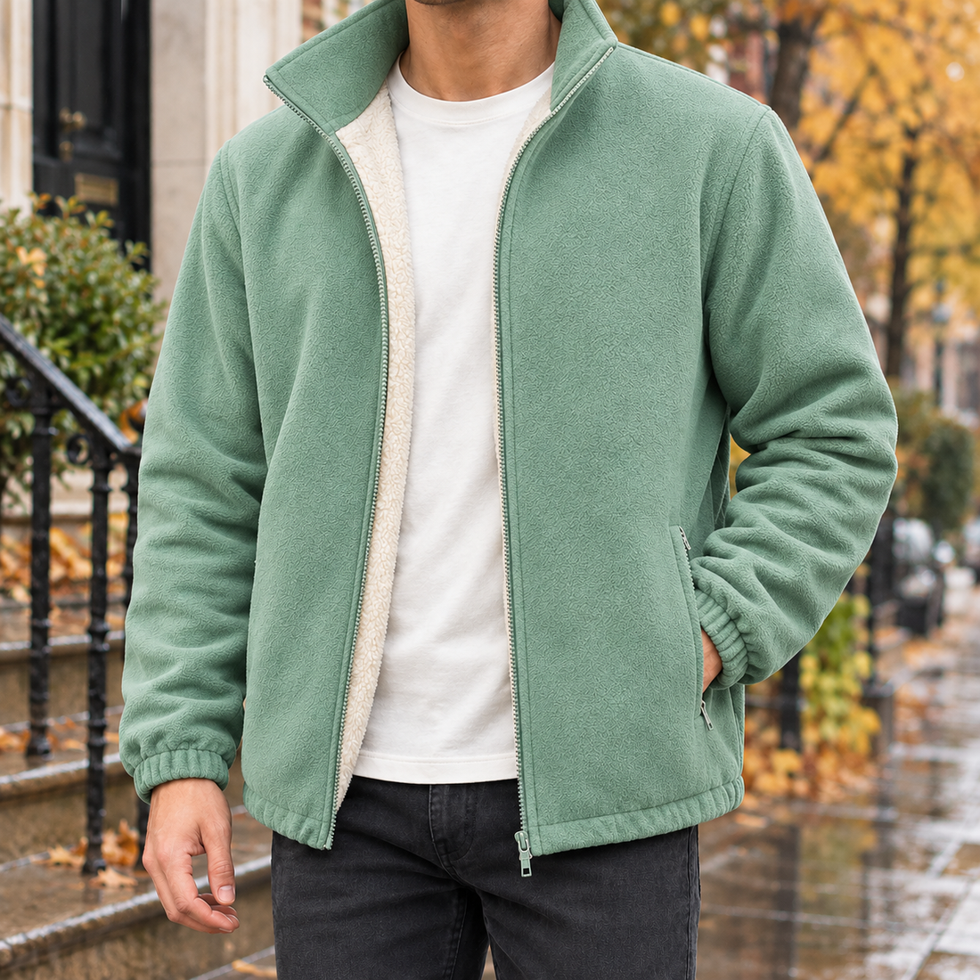Florian Cashmere Jacket - Light Green