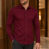 Barnabas Fitted Shirt - Burgundy