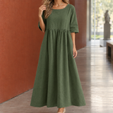 Marissa-Kate Gathered Maxi Dress - Army Green