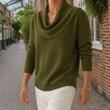 Alec Cowl Neck Sweater - Green