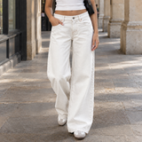 Edith-Louise Wide Leg Jeans - White