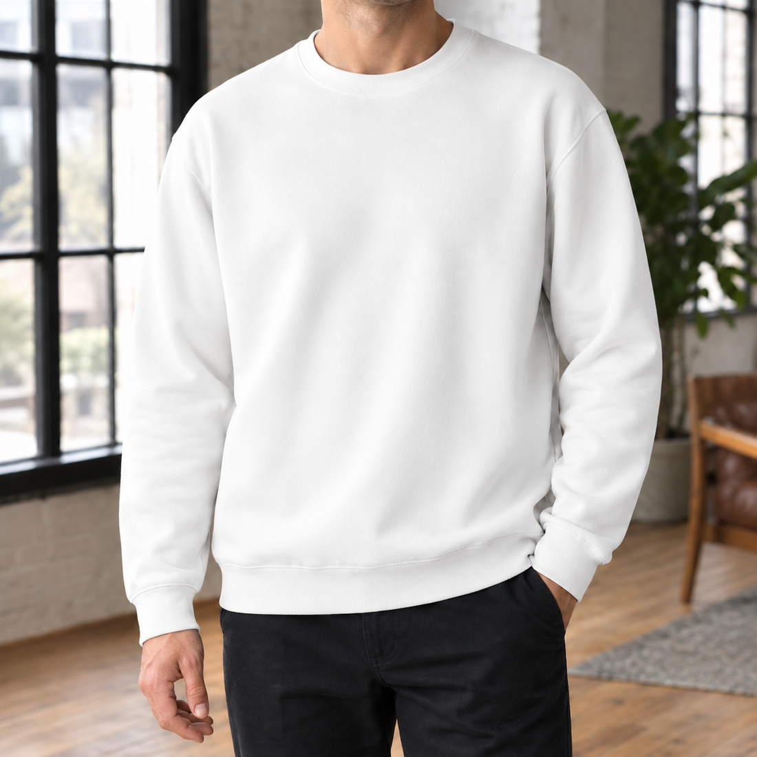 Dorian Crewneck Sweatshirt - White