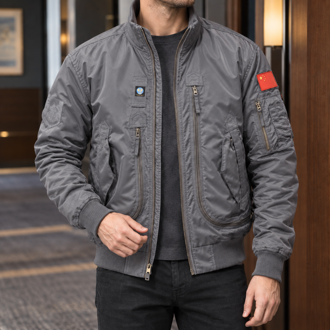 Lewis Pilot Jacket - Gray