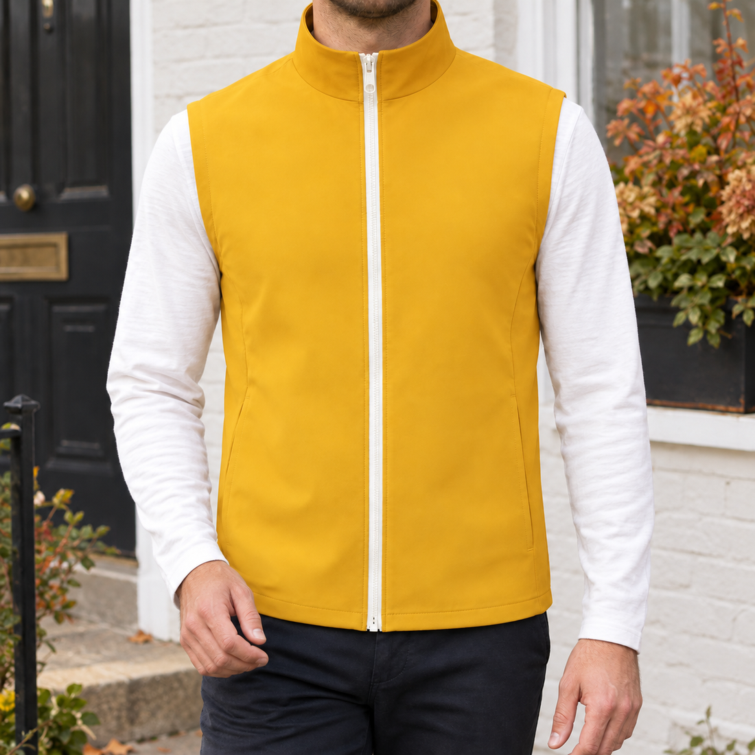 Florian Zip Vest - Yellow