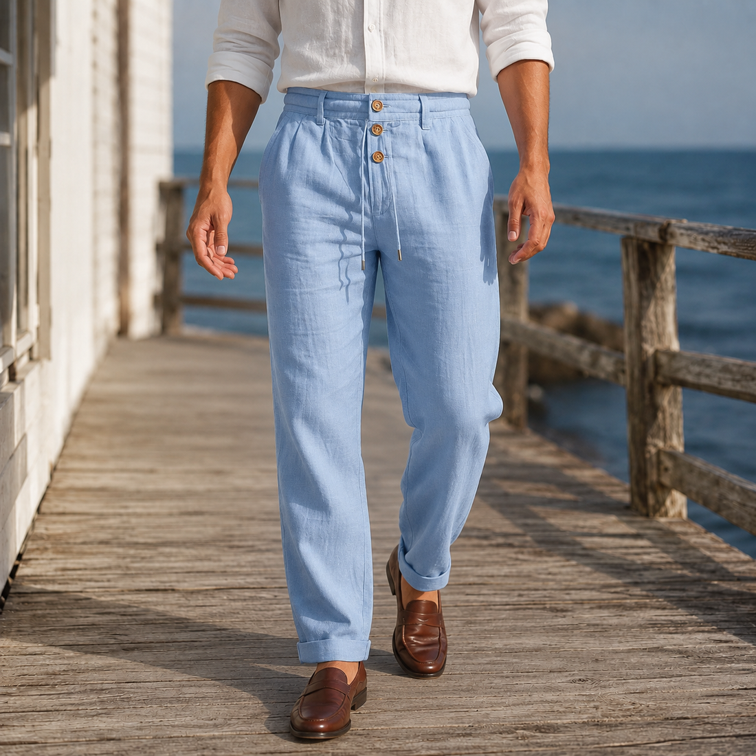 Blake Relaxed Pants - Blue
