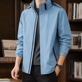 Erasmus Stand Collar Jacket - Men's Model - Haze Blue