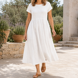 Ilaria Relaxed Midi Dress - White