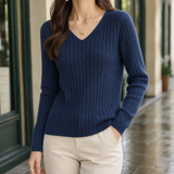 Millie Ribbed Sweater - Dark Blue
