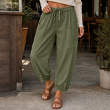 Mercedes-Rose Relaxed Pants - Military Green
