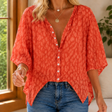 Fenella-Elise Relaxed Blouse - Orange