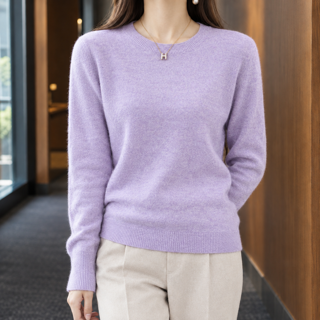 Astrid-Faye Wool Sweater - Lavender