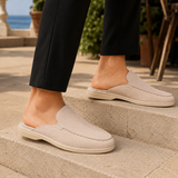Zorzi Suede Mule Loafers - Cream