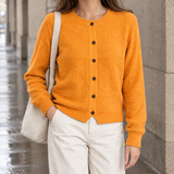 Ninon-Hope Textured Cardigan - Orange