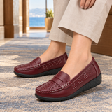 Badoer-Milano Cutout Loafers - Wine Red