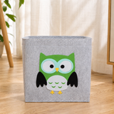 Carter Felt Storage Basket - Green Owl
