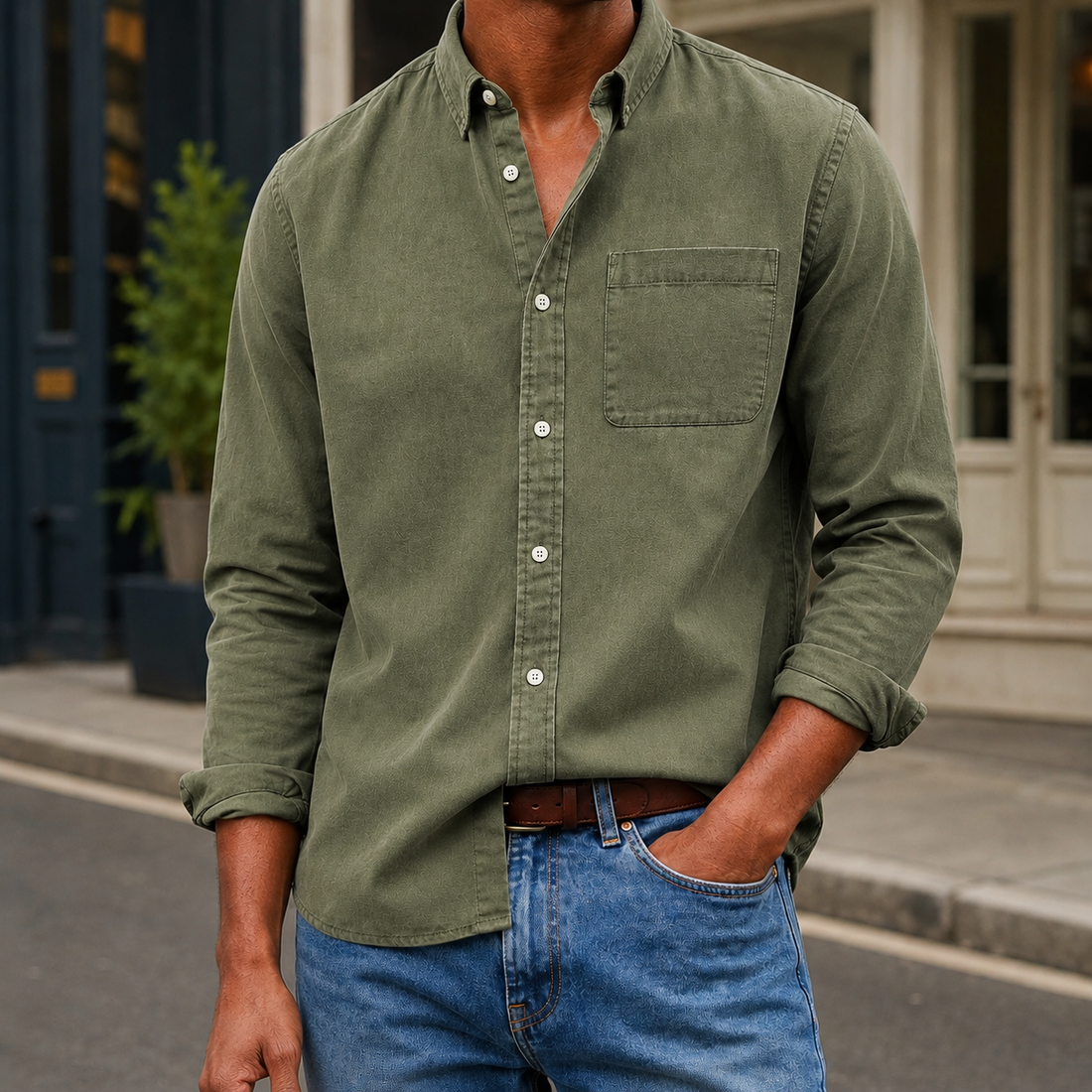 Dario Relaxed Shirt - Green