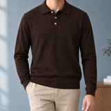 Hudson Collared Polo - Coffee Brown