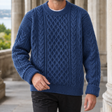 Wyatt Cable Knit Sweater - Blue