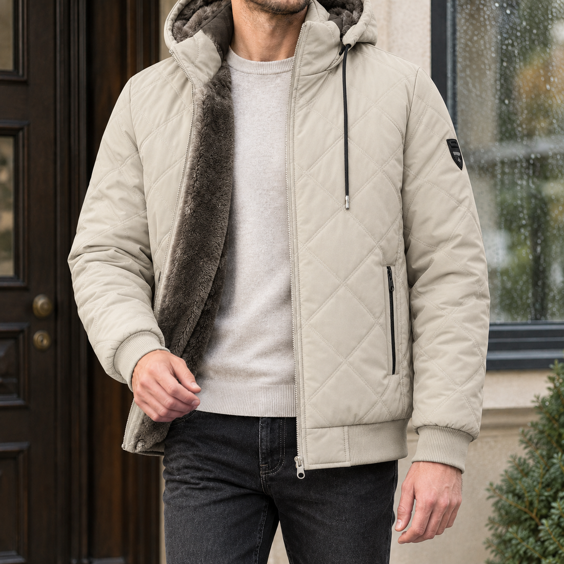 Dorian Quilted Jacket - Khaki