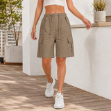 Vivienne Relaxed Cargo Shorts - Beige Foncé