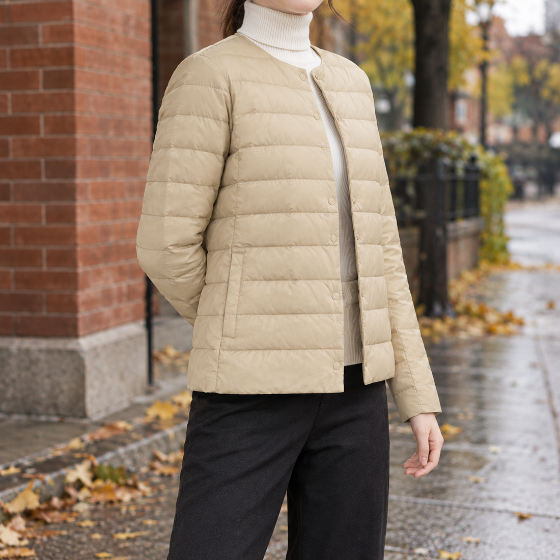 Oriane-Skye Quilted Jacket - Camel