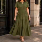 Zinnia Tiered Maxi Dress - Olive