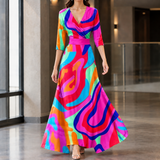 Tabitha-Pearl Elegant Dress - Multicolor