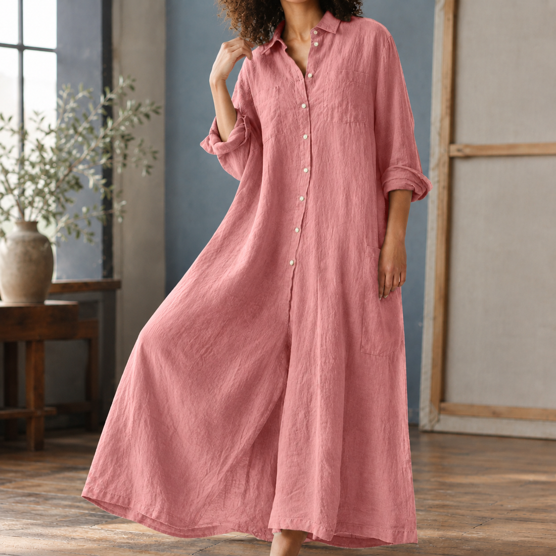 Berenice-Mae Wide Leg Jumpsuit - Pink