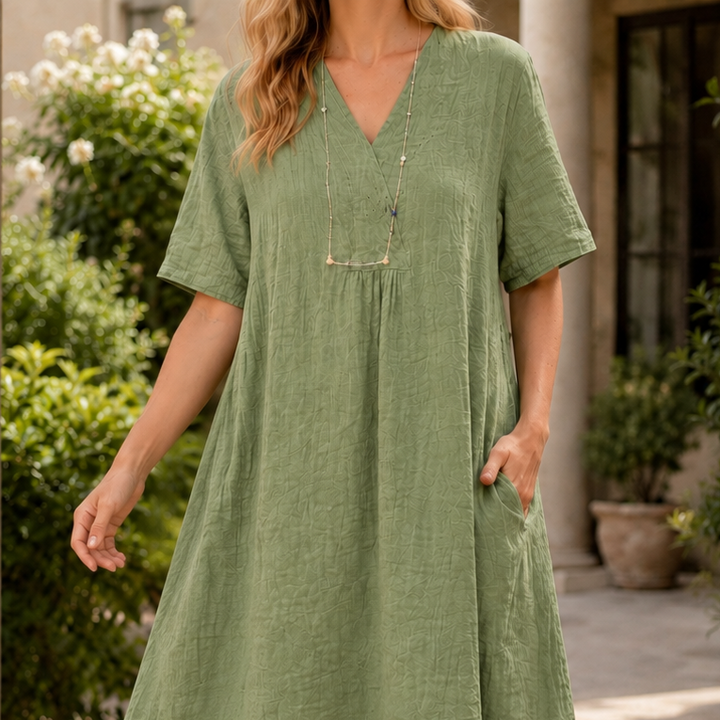Anouk-Kate Crinkle Midi Dress