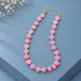 Bancroft Geometric Bead Necklace - Pink