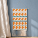 Florian Geometric Wall Hanging - Orange Cactus