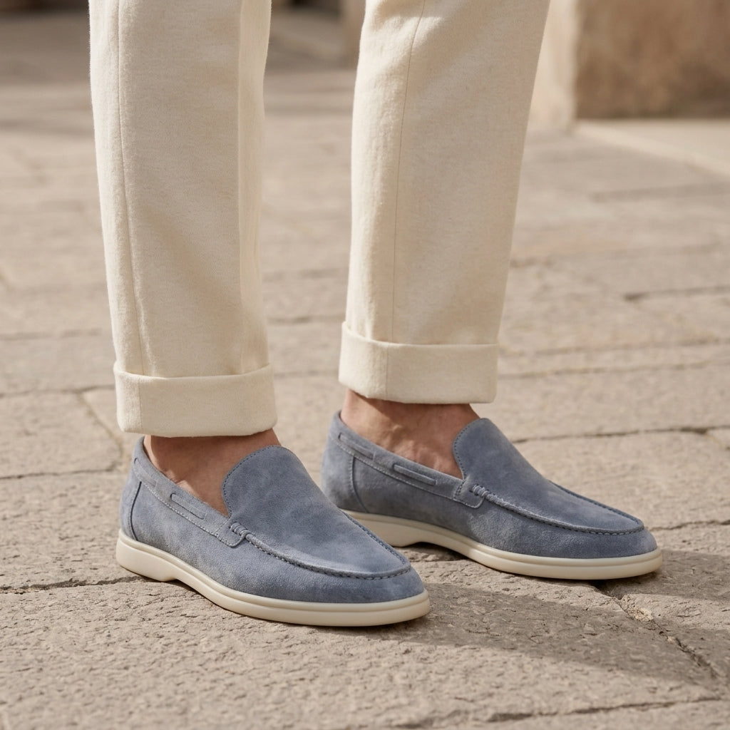 Vittorio Suede Loafers - Ocean Blue