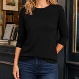 Ottilie-Lane Round Neck Top - Black