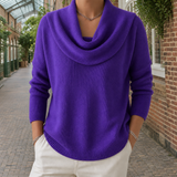Alec Cowl Neck Sweater - Purple