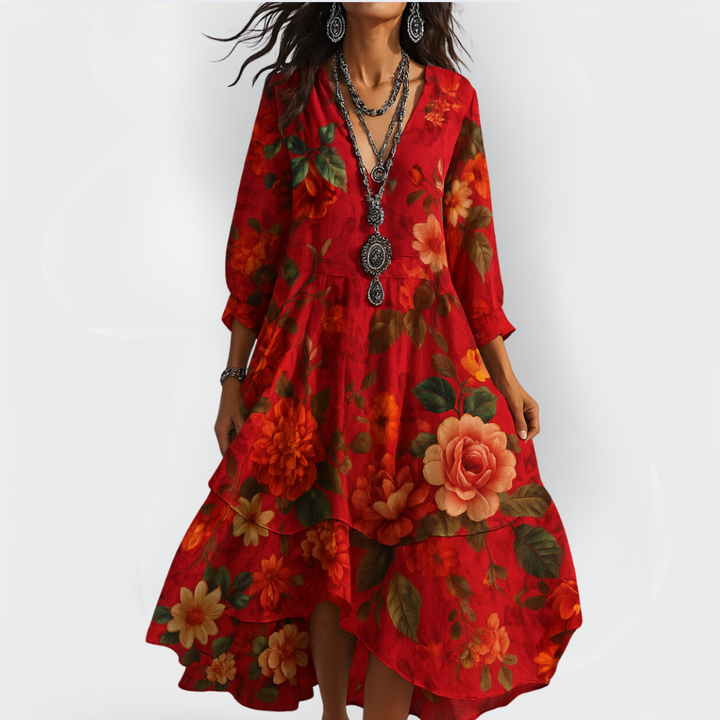 Kristina Floral Midi Dress