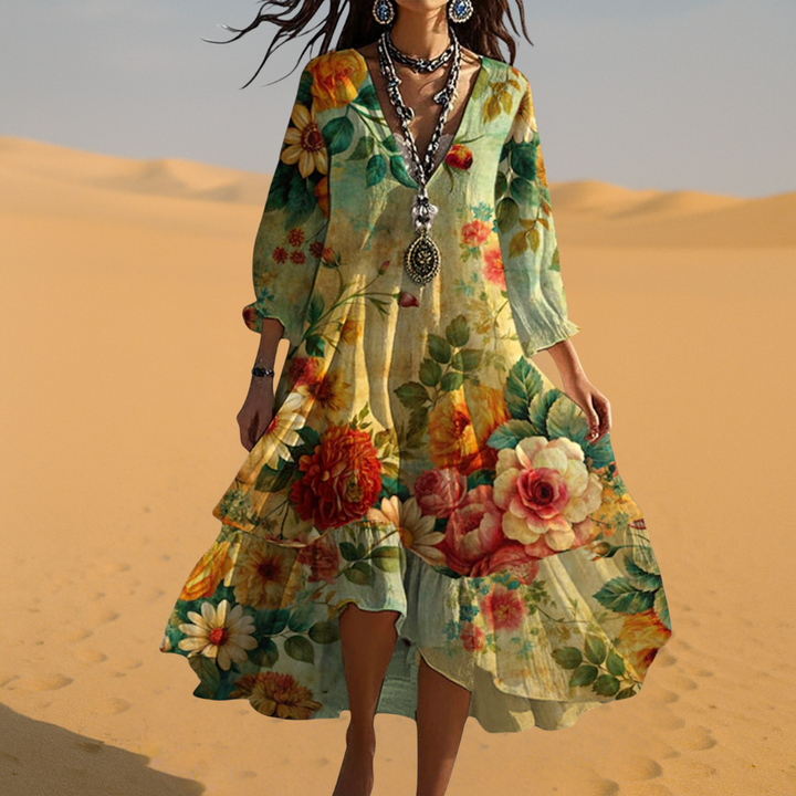 Kristina Floral Midi Dress