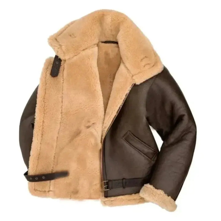 Valentino Sherpa-Lined Aviator Jacket