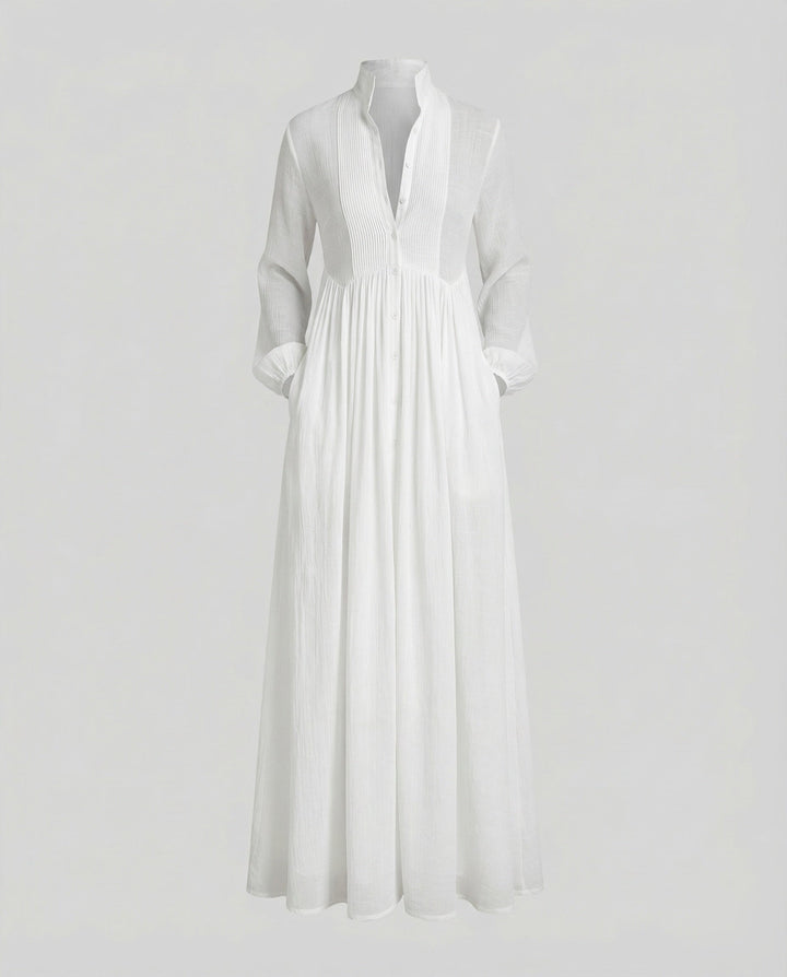 Women’s Lightweight Button Front Maxi Shirt Dress – Relaxed Flowy Silhouette