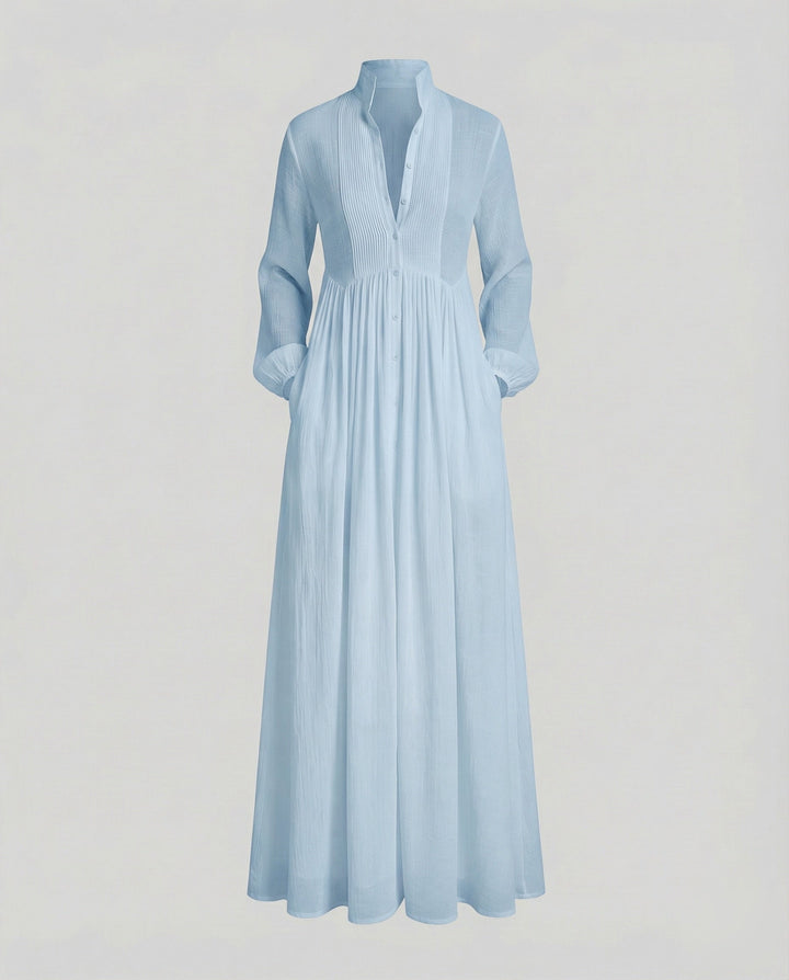 Women’s Lightweight Button Front Maxi Shirt Dress – Relaxed Flowy Silhouette